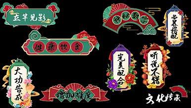 中国风传统文化综艺字幕花字视频的预览图
